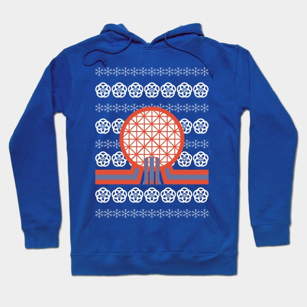 Epcot Ugly Sweater Hoodie by GrizzlyPeakApparel